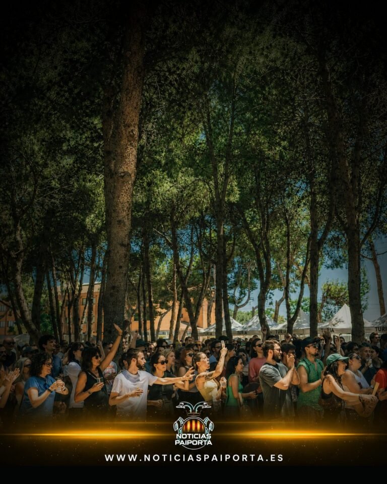 Público asistente al festival Celebra Paiporta en la pinada del CEIP Jaume I, Paiporta