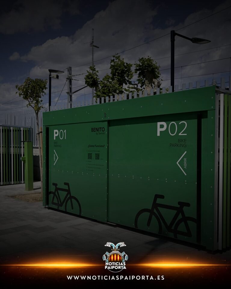 Aparcamientos seguros para bicicletas de Paiporta Pedaleja junto a Metrovalencia