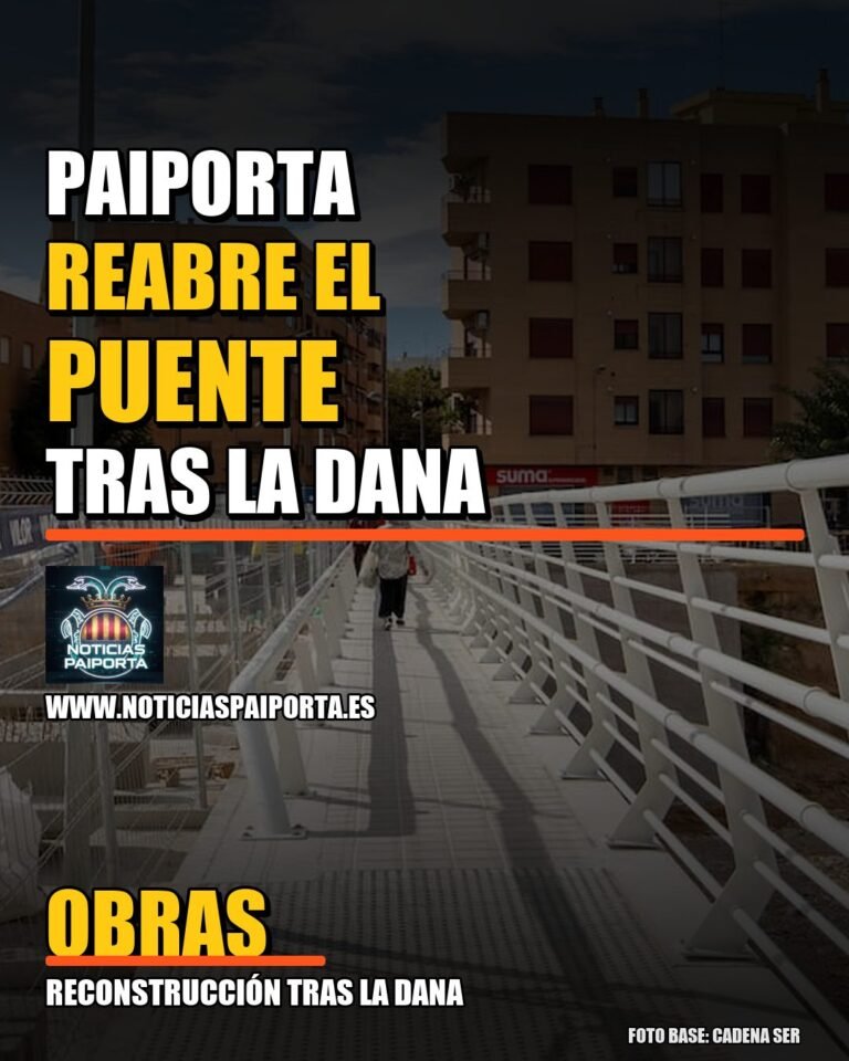 Paiporta reabre el puente tras la DANA