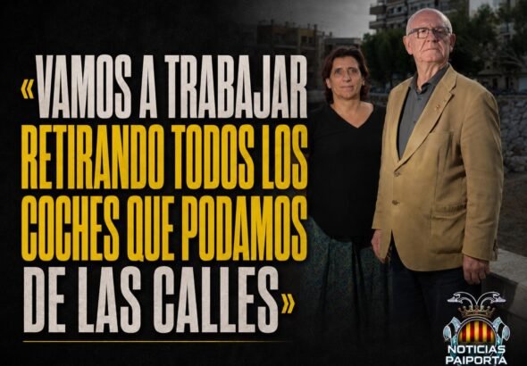 Vicent Císcar y Marian Val en una imagen de archivo en Paiporta